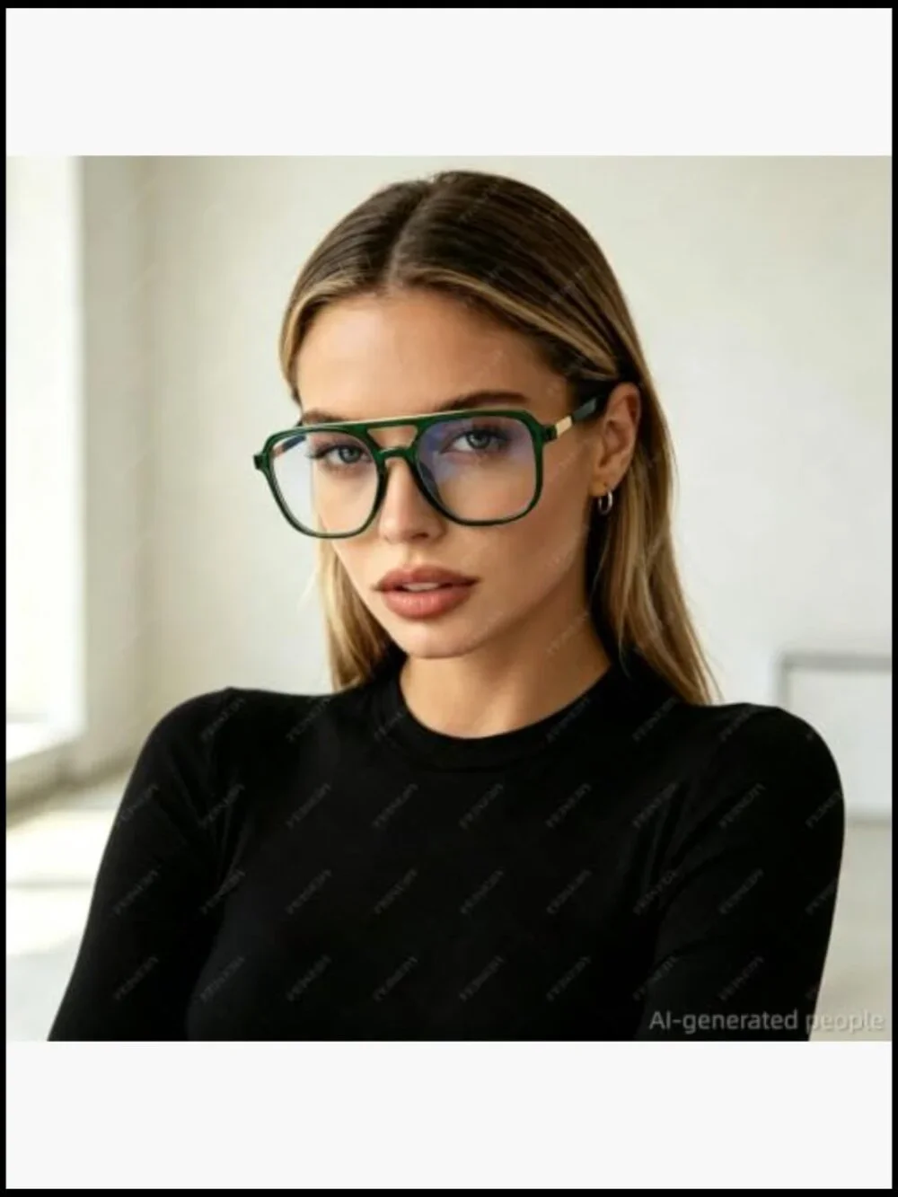 Vintage Square Blue Light Blocking Glasses Anti Glare Computer